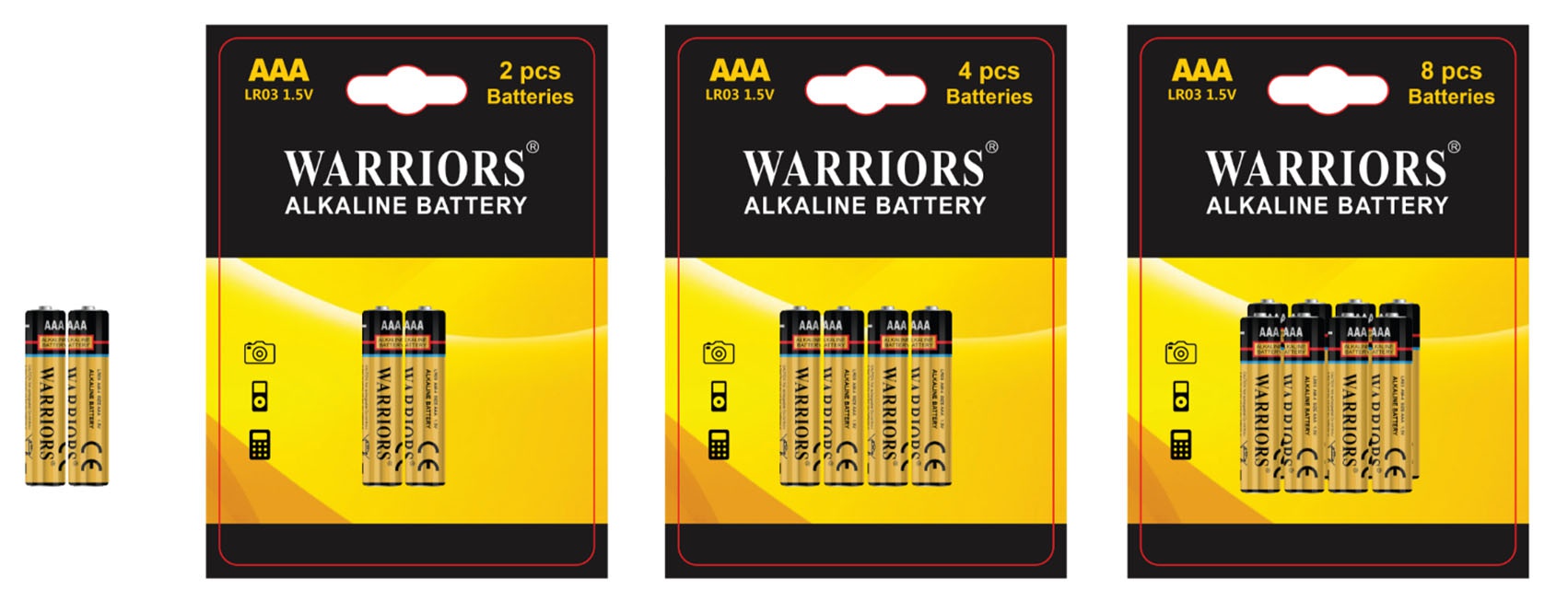 Mercury Free and Leak Proof AAA LR03 Alkaline Batteries